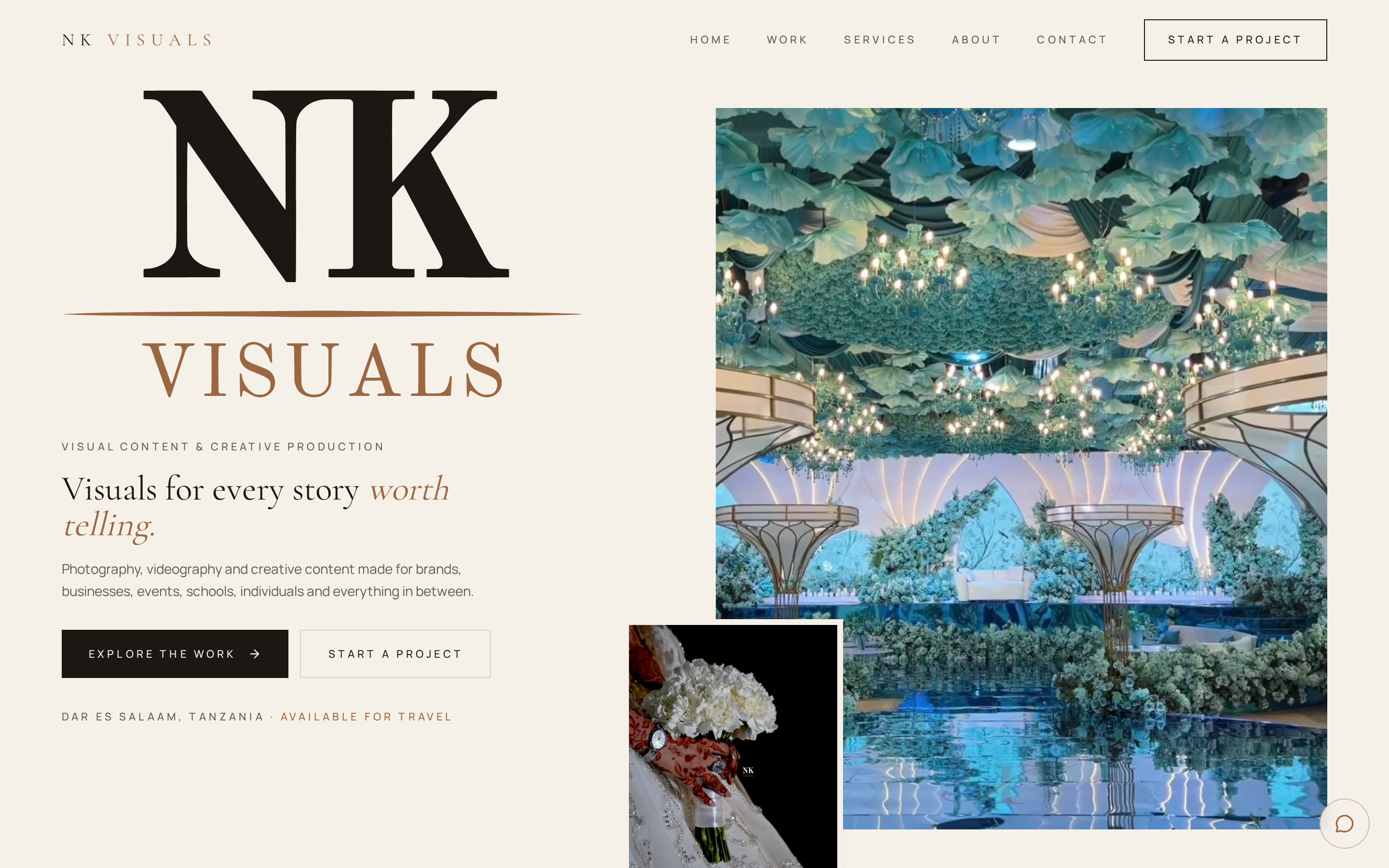 NK Visuals Studio website
